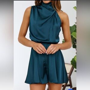 On A Drive Romper Teal

Size: M